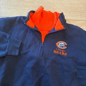 Vintage Chicago Bears Turtleneck Quarter Zip Sweatshirt Football NFL Size L